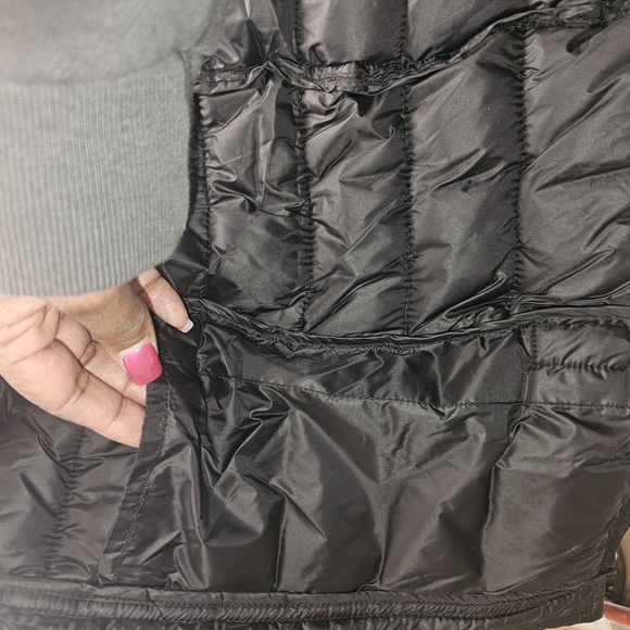 Urban Republic Black Puffer Jacket with Quilted Design and High Collar - Picture 11 of 14